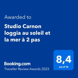 Studio Carnon loggia au soleil et la mer à 2 pas