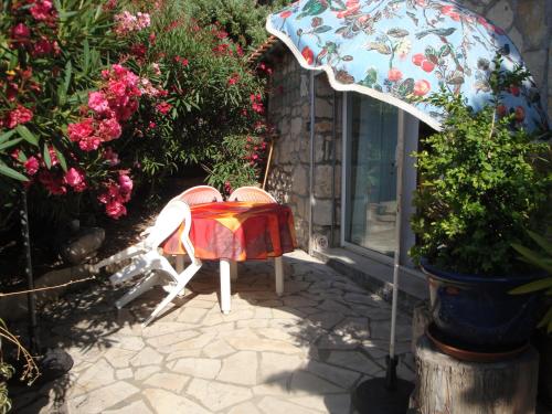 studio caverne en pierre dans propriété sécurisée