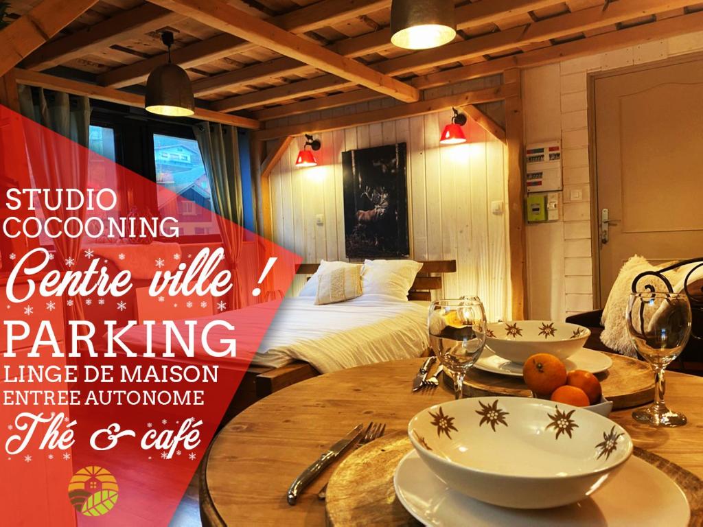 Studio cocooning CLEDICIHOME PARKING PRIVE Centre ville 44 Boulevard de Saint-Dié, 88400 Gérardmer