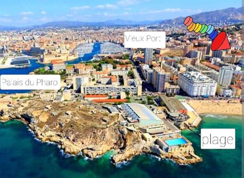 * Studio coin nuit entre plage et Vieux Port-WIFI
