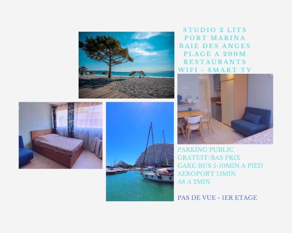 Appartement Studio confort, plages proche, wifi, 2 lits - FAME MARINA BAIE DES ANGES 31 Avenue de la Batterie 06270 Villeneuve-Loubet