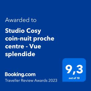 Studio Cosy coin-nuit proche centre - Vue splendide