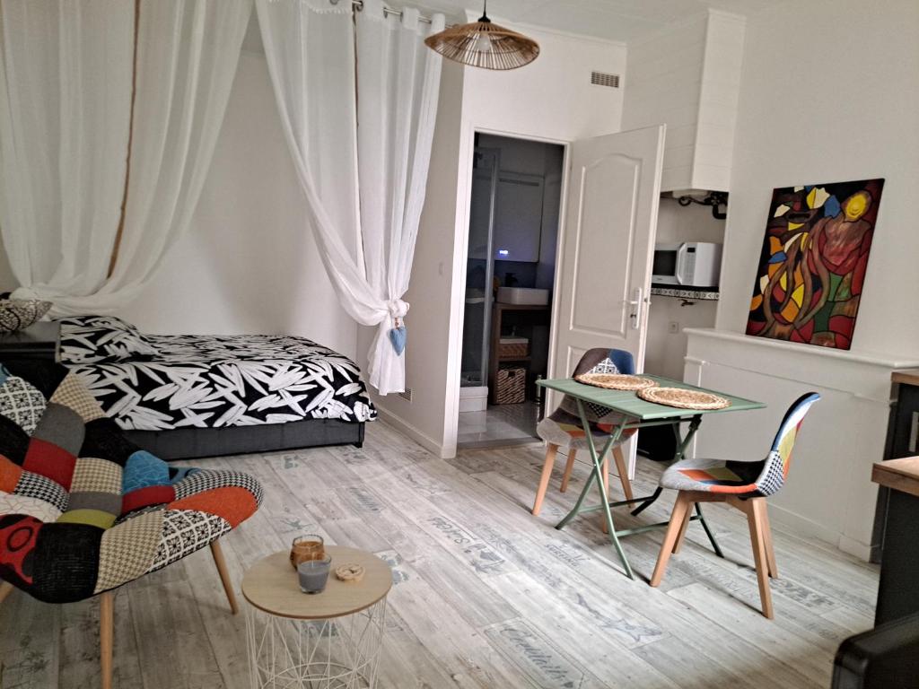 Appartement studio cosy meublé, terrasse et patio pour vélo 16 Rue Édouard Grimaux 17300 Rochefort