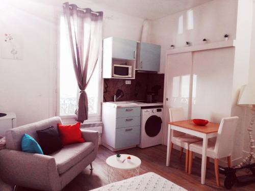 Studio dans un quartier résidentiel à Montrouge avec le métro à 2 min