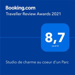 Studio de charme au coeur d'un Parc