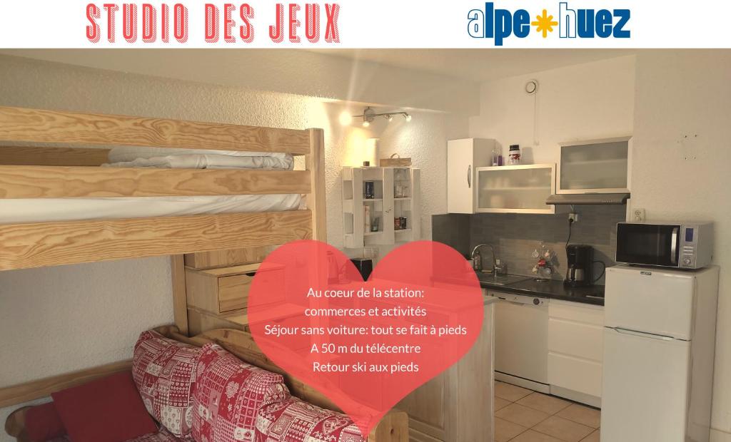 Appartement Studio des Jeux Alpe d'Huez Hyper Centre 4-5 personnes Immeuble La Ménandière 319 Avenue des Jeux 38750 Huez