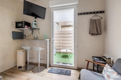 Studio en Duplex-Aircon-Terrasse-Parking-Calme