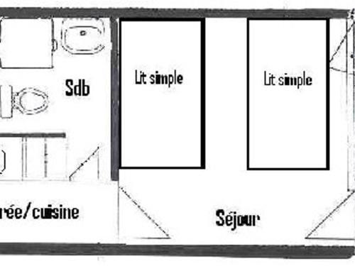 Studio La Plagne, 1 pièce, 2 personnes - FR-1-455-116
