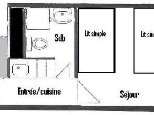 Studio La Plagne, 1 pièce, 2 personnes - FR-1-455-171