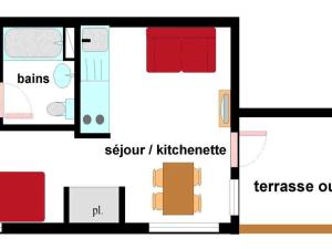 Studio Lanslevillard, 1 pièce, 3 personnes - FR-1-508-197