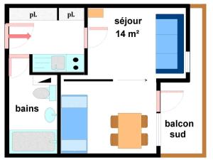 Studio Lanslevillard, 1 pièce, 3 personnes - FR-1-508-76
