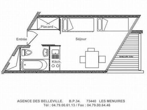Studio Les Menuires, 1 pièce, 3 personnes - FR-1-344-983