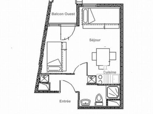 Studio Les Menuires, 1 pièce, 4 personnes - FR-1-344-1061