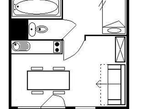 Studio Les Menuires, 1 pièce, 4 personnes - FR-1-344-1069