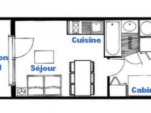 Appartement Studio Les Saisies, 1 pièce, 4 personnes - FR-1-293-172 170/184  Rue Des PÃ©riots -  - 73620 Les Saisies Rhône-Alpes