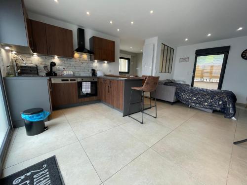 Studio loft du lac avec terrasse spa vue sur lac