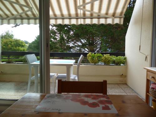 Studio LUMINEUX avec belle TERRASSE sur ESPACES VERTS, 100m PLAGE