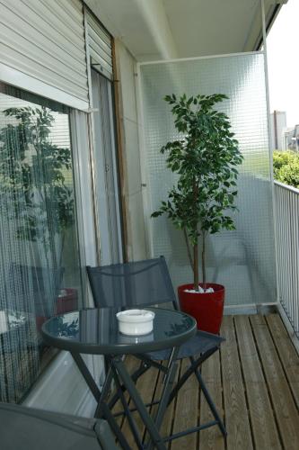 Studio Morgane-balcon couvert-wifi-près centre-linge et ménage