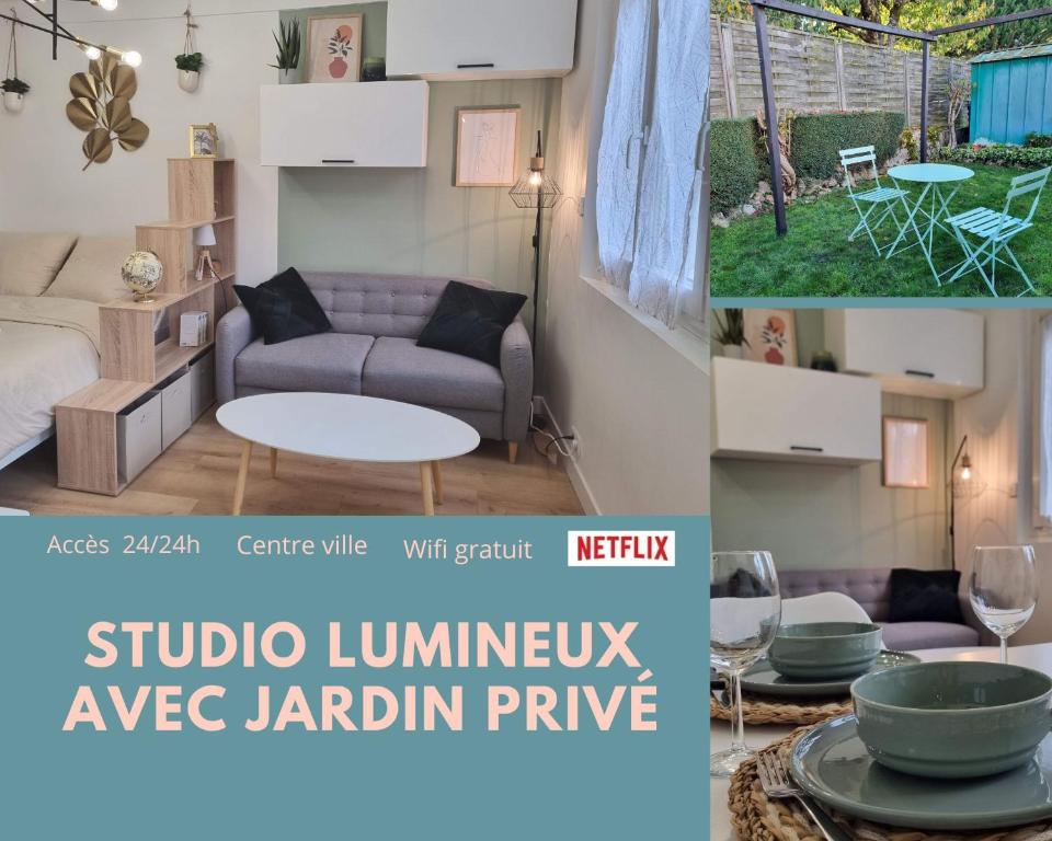 Appartement Studio parking jardin Netflix clim 94 Rue de la Division Leclerc 91310 Linas