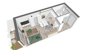 Studio, terrasse, parking - Clim - Wifi - Commerces au pied du bâtiment