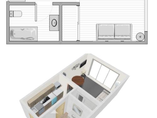Studio Val-d'Isère, 1 pièce, 2 personnes - FR-1-694-250
