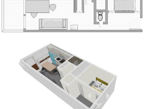 Studio Val-d'Isère, 1 pièce, 4 personnes - FR-1-694-191