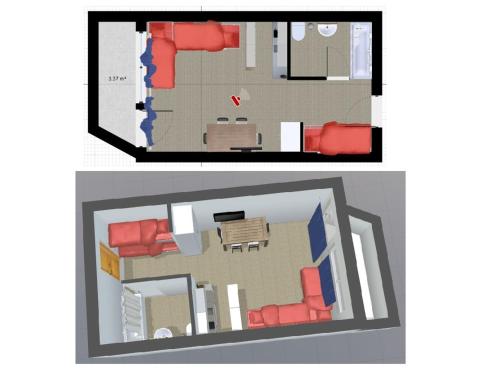 Studio Val-d'Isère, 1 pièce, 4 personnes - FR-1-694-209