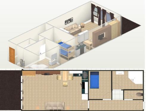 Studio Val-d'Isère, 1 pièce, 4 personnes - FR-1-694-299