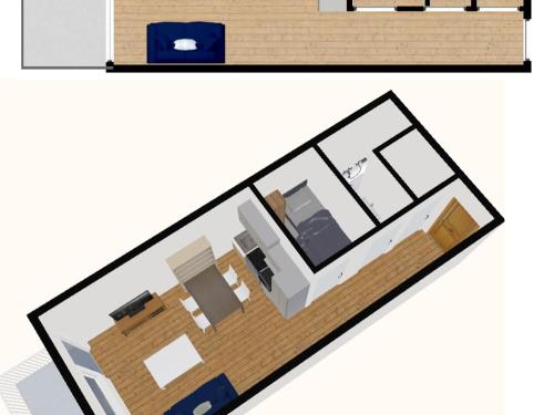 Studio Val-d'Isère, 2 pièces, 4 personnes - FR-1-694-231