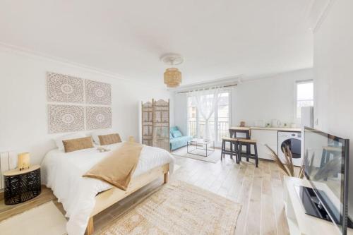 STUDIO VUE DIRECT SUR LE PORT DE CERGY, Parking Privé Gratuit