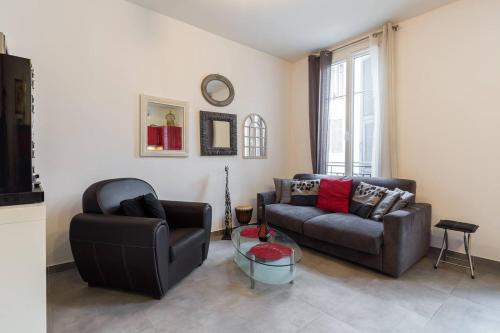 Stylish White and Red Apartments