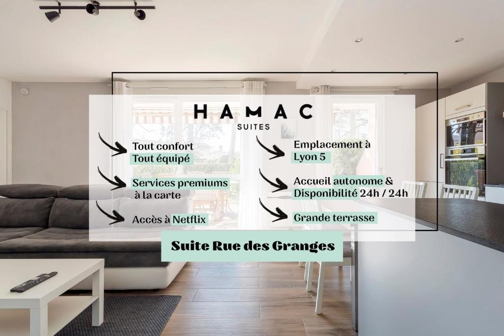 Suite Granges en rez-de-jardin pour 4 voyageurs 42 Rue des Granges, 69005 Lyon