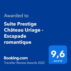 Suite Prestige Château Uriage - Escapade romantique