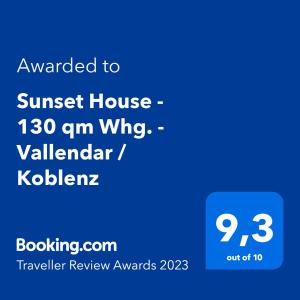 Sunset House - 130 qm Whg. - Vallendar / Koblenz