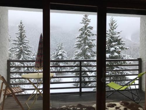 Superbe 2 pcs cabine terrasse vue féérique pistes et montagnes