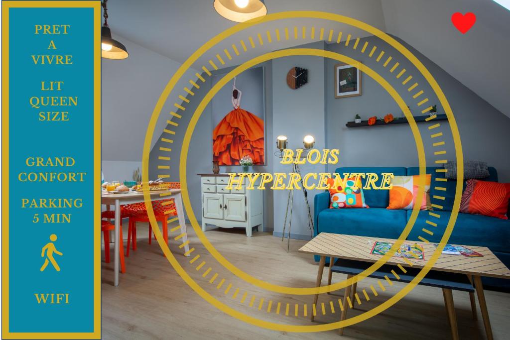 Appartement SUPERLOGIS - Sous Les Toits - T2 - BLOIS-HYPERCENTRE 1 chambre 4 personnes 4 Rue Saint-Lubin 41000 Blois