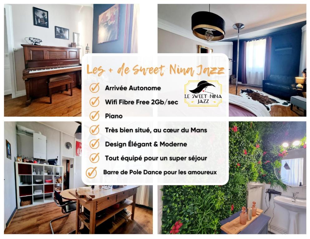 Appartement Sweet Nina Jazz- Appartement Cosy de 70 M2 Hyper Centre 4 Rue des Minimes 72100 Le Mans