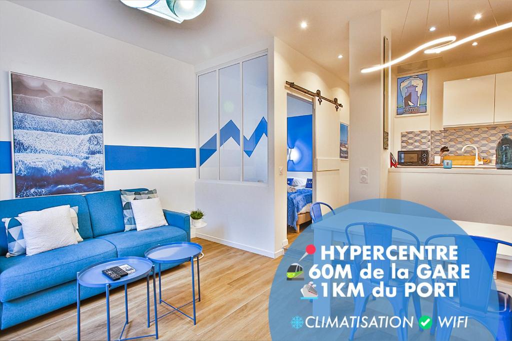 Appartement T2 L'escale - 60m gare-Hypercentre - Clim-Wifi - La Porte Bleue 2 Appartement 2 - 2ième étage 6 Boulevard Pierre Toesca 83000 Toulon