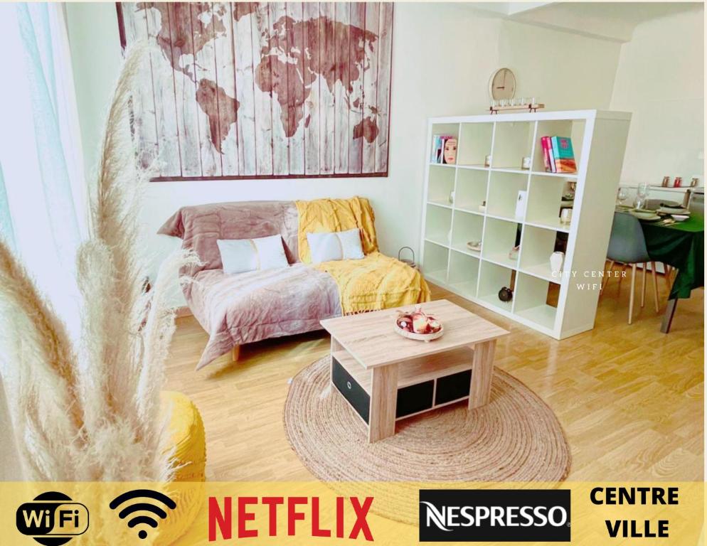 Appartement T2 Le Petit Aixois Centre Ville WIFI & Netflix-climatisation 5 Avenue Saint-Jérôme 13100 Aix-en-Provence