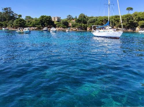 T3 A/C Côte d'Azur, Piscine, Plage à 350m, WIFI
