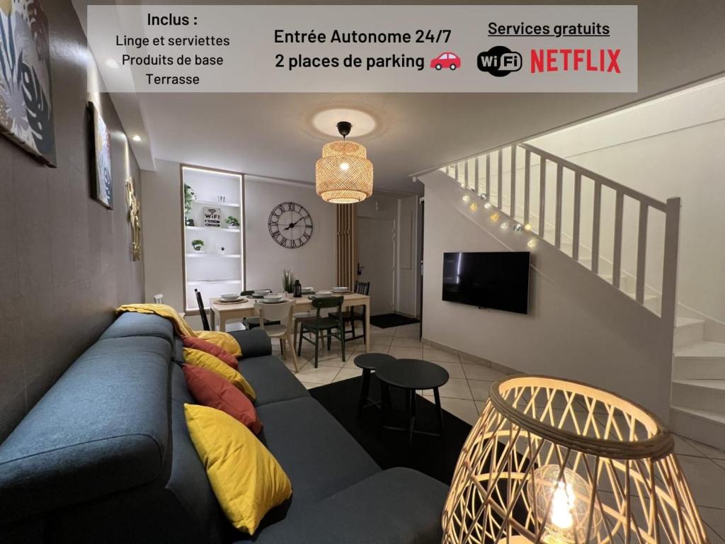 Appartement T3 Duplex METRO Parking Free Entrée autonome Armada 2023 Porte 32 étage 3 50 Avenue de Caen 76100 Rouen