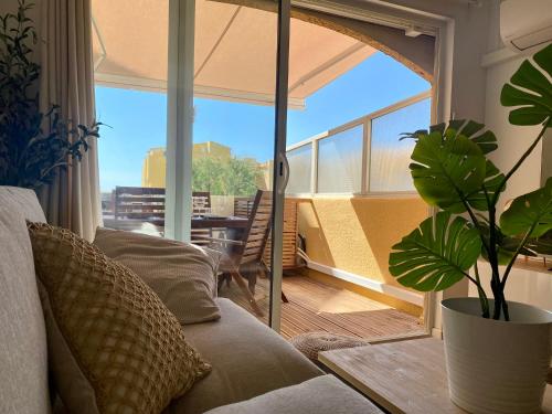 Terrasse vue mer 2 pièces à Leucate avec piscine