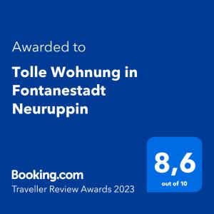 Tolle Wohnung in Fontanestadt Neuruppin