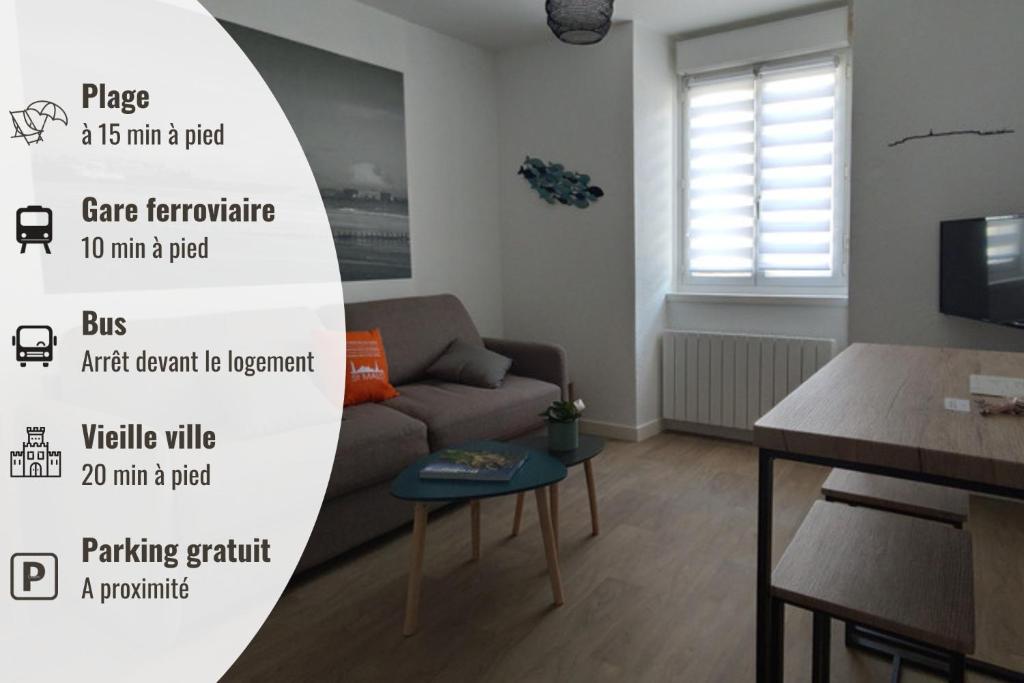 Appartement Un pied-à-terre à Saint-Servan Appartement  rez de chaussée 51 Rue Danycan 35400 Saint-Malo