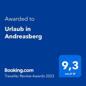 Urlaub in Andreasberg