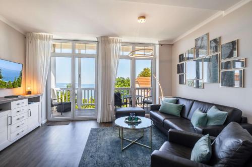 Villa Bergfrieden FeWo 05 Balkon, Sauna- u Schwimmbadnutzung