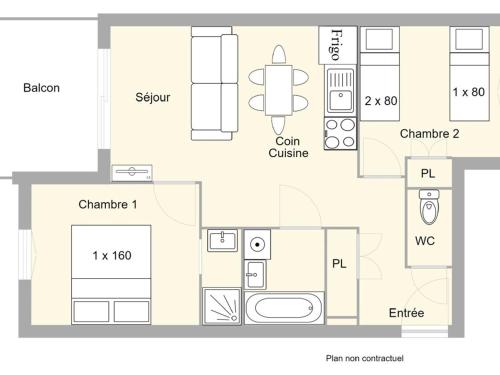 Appartement Appartement Villard-sur-Doron, 3 pièces, 5 personnes - FR-1-594-98 Bisanne 1500 3700 route de la Nuaz Les Rosières Villard-sur-Doron