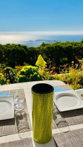 Vue mer panoramique et piscine