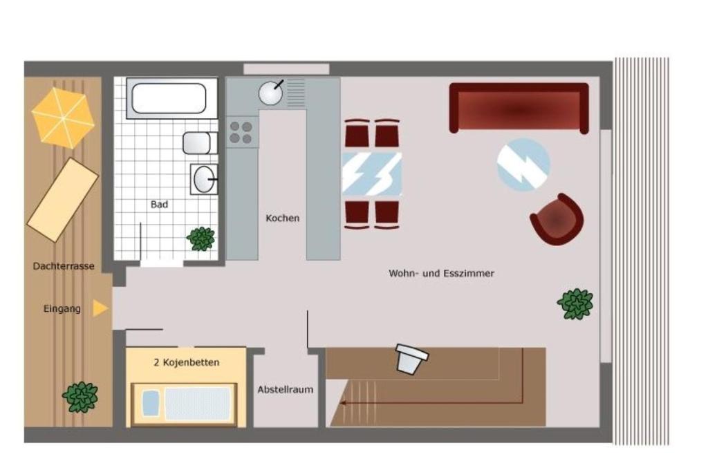 Appartement Wohnung Bontje 12 Strandstraße 26571 Juist