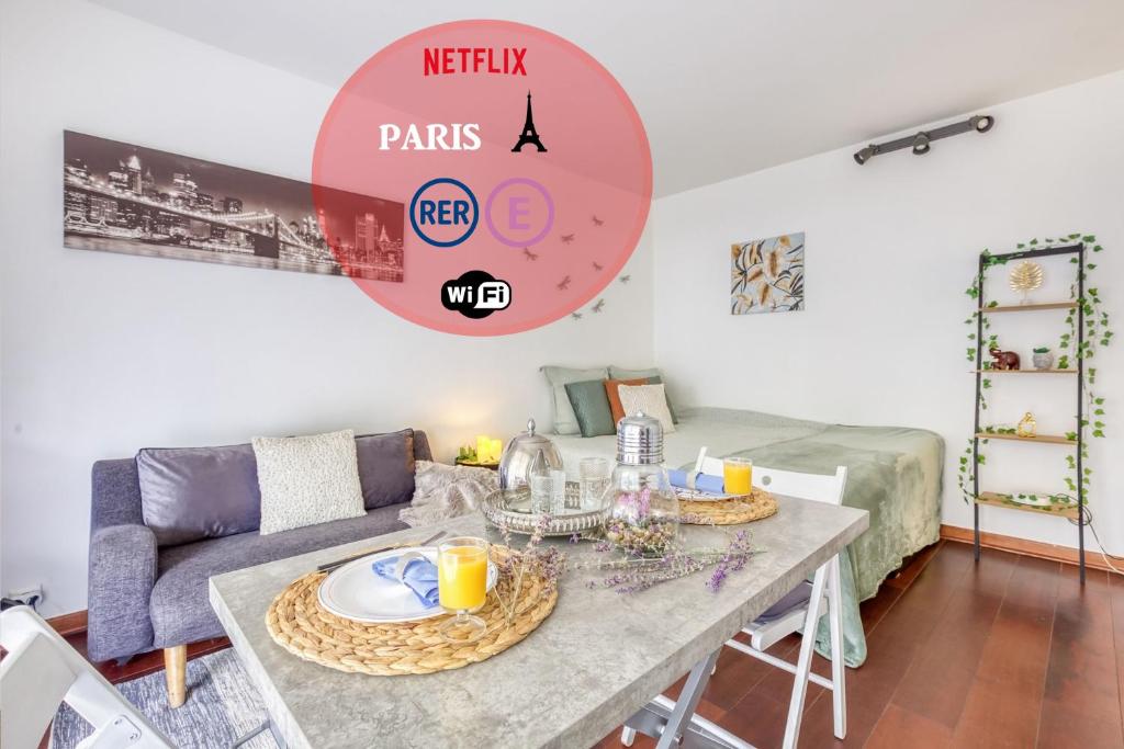 Appartement ZEN studio 20 minutes Paris, CDG,Terrasse, Wifi, Netflix 4 Boulevard du Midi 93340 Le Raincy